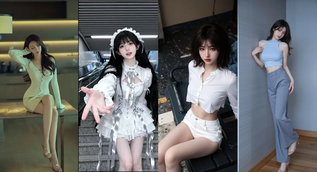 4k美女穿搭壁纸｜时尚背景 - 气质美女「哲风壁纸」