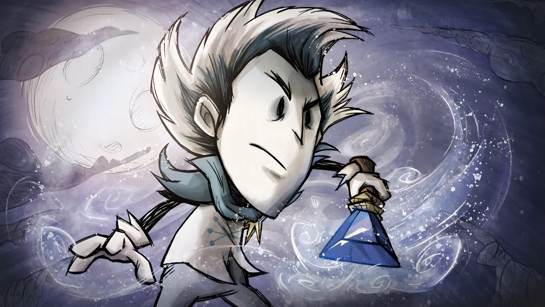 4k威尔逊壁纸｜饥荒游戏 - 魔法物品「哲风壁纸」