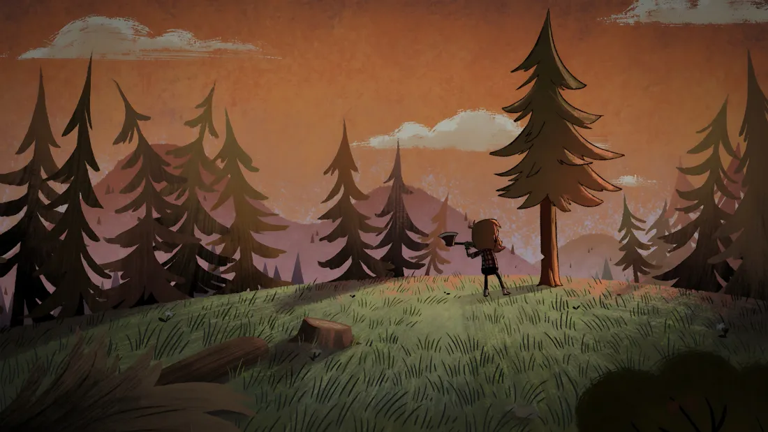 4k饥荒伍迪壁纸｜森林黄昏背景 - 伐木工「哲风壁纸」
