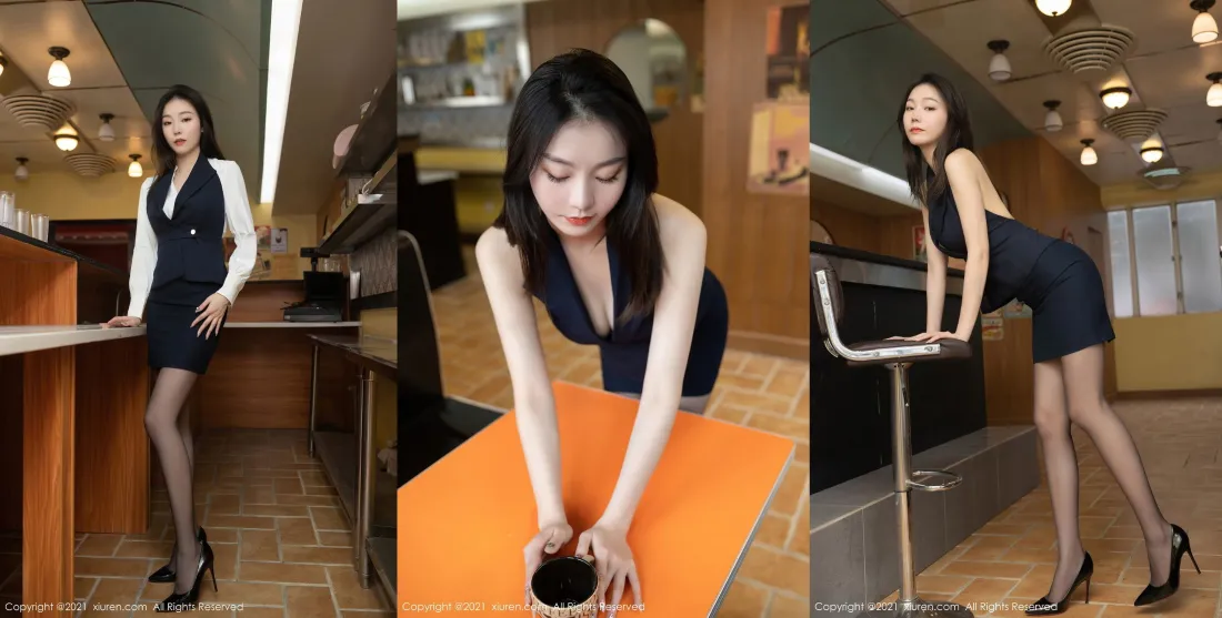 3k黑衣美女壁纸｜室内背景图 - 黑丝高跟鞋「哲风壁纸」