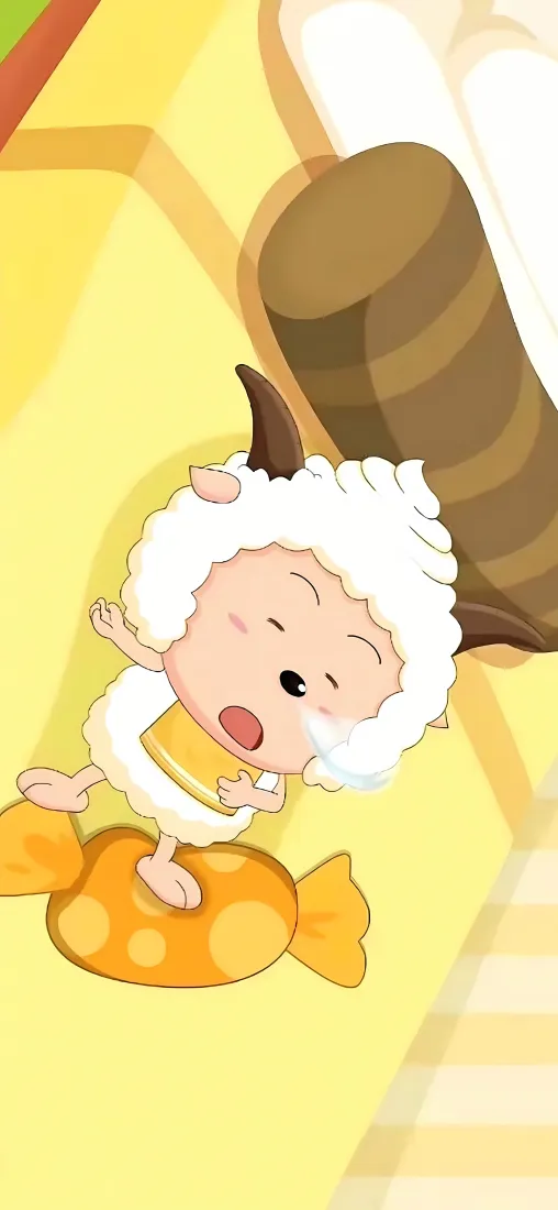 懒羊羊手机壁纸｜黄色背景图片 - 睡觉「哲风壁纸」