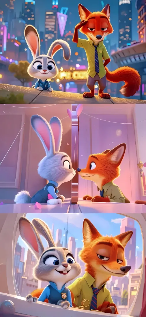 朱迪狐尼克手机壁纸｜疯狂动物城2背景 - 卡通「哲风壁纸」