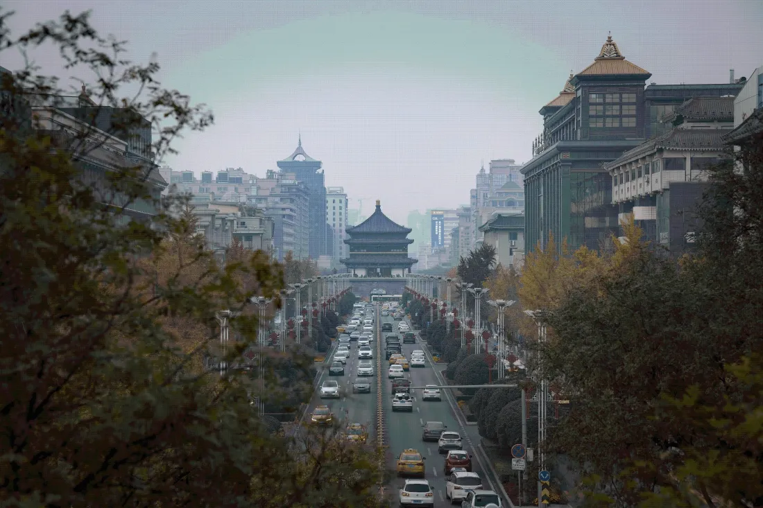3k西安壁纸｜钟楼街道背景图片 - 城市风景「哲风壁纸」