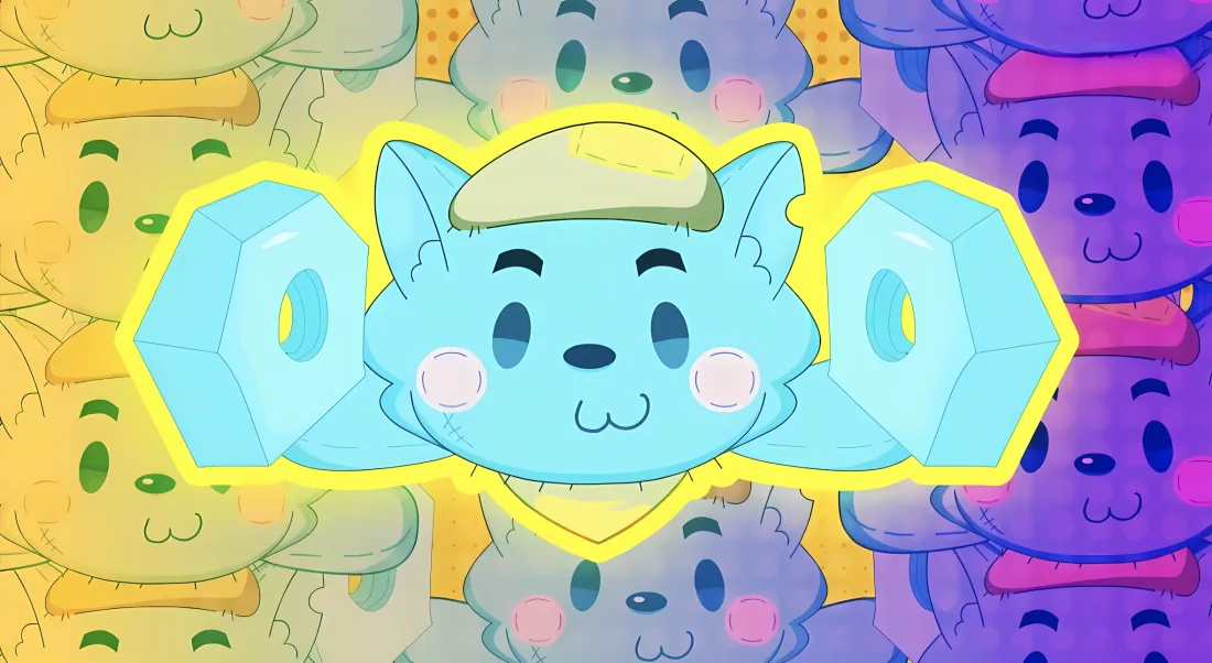 2k炫彩灰太狼壁纸｜卡通背景 - 可爱蓝狼「哲风壁纸」