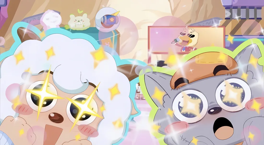 2k喜羊羊与灰太狼壁纸｜卡通背景 - 星星眼角色「哲风壁纸」