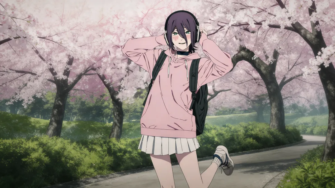4k蕾塞壁纸｜樱花背景图片 - 电锯人「哲风壁纸」
