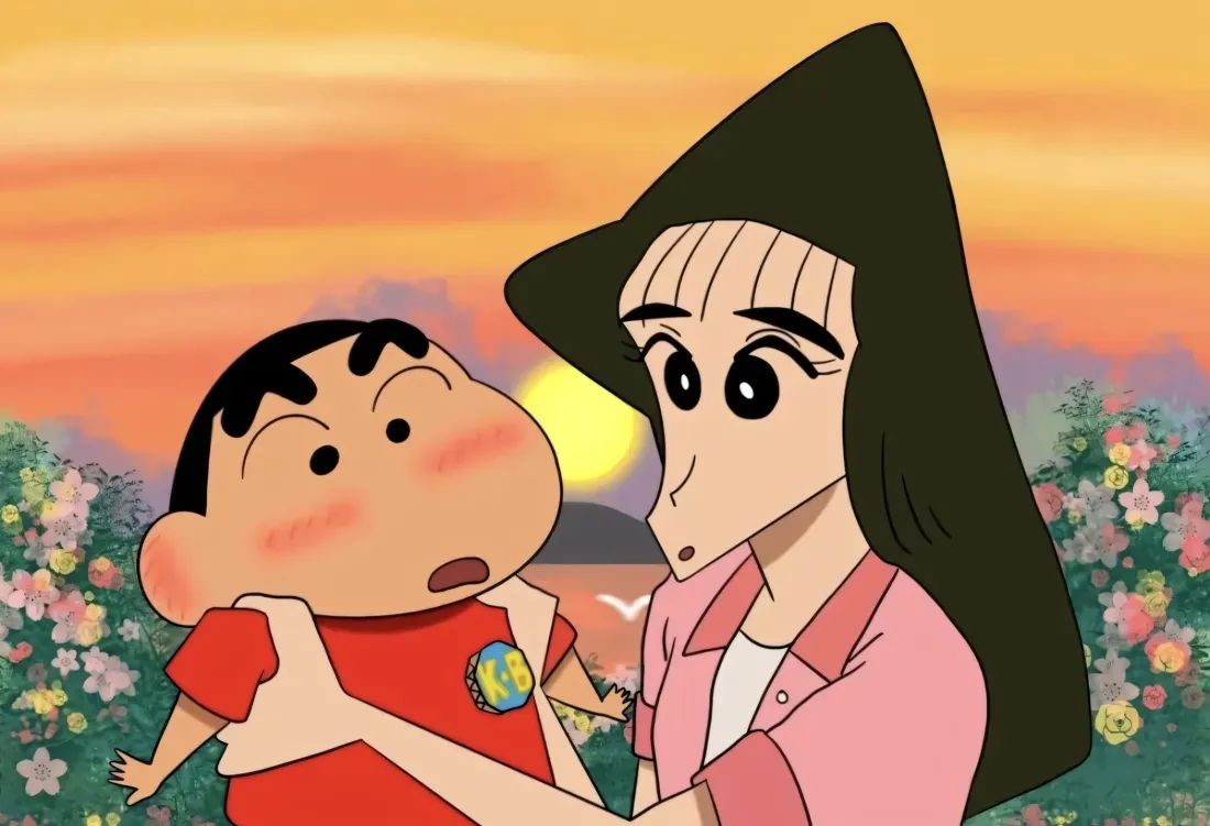 2k蜡笔小新娜娜子壁纸｜花田黄昏 - 动漫角色「哲风壁纸」