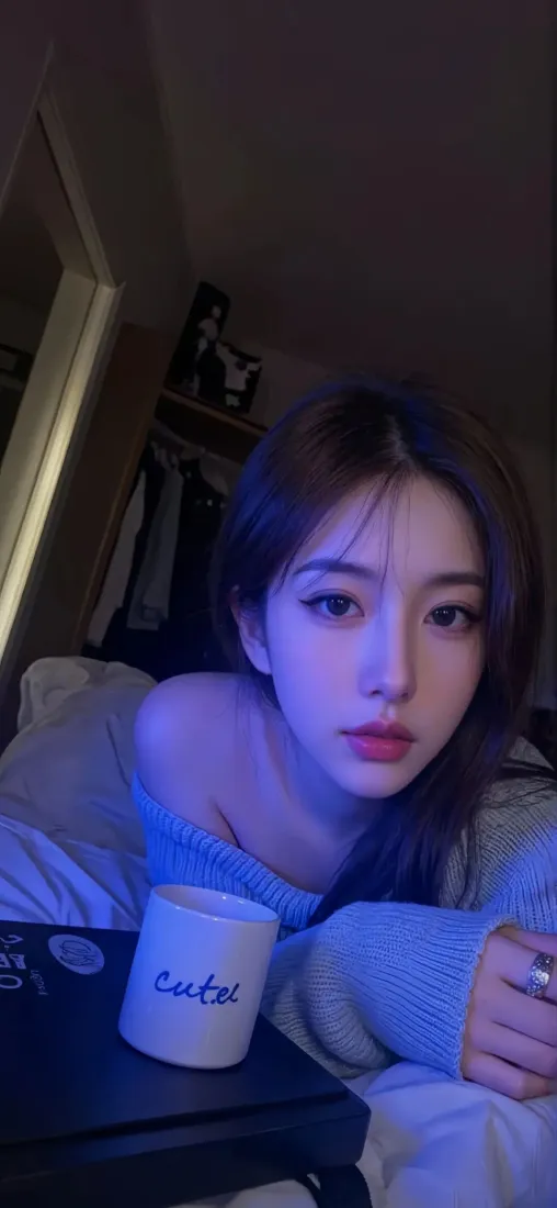 美女居家手机壁纸｜室内背景图片 - 杯子「哲风壁纸」