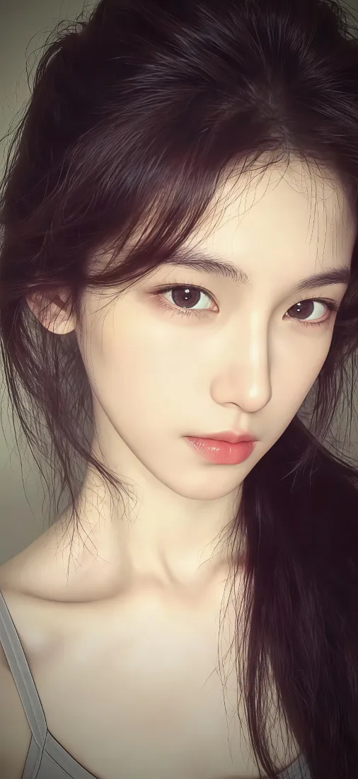 美女手机壁纸｜简约背景 - 清新气质美女「哲风壁纸」