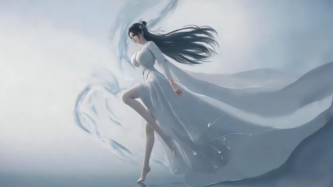 3k云韵壁纸｜斗破苍穹背景图片 - 白衣古风女神「哲风壁纸」