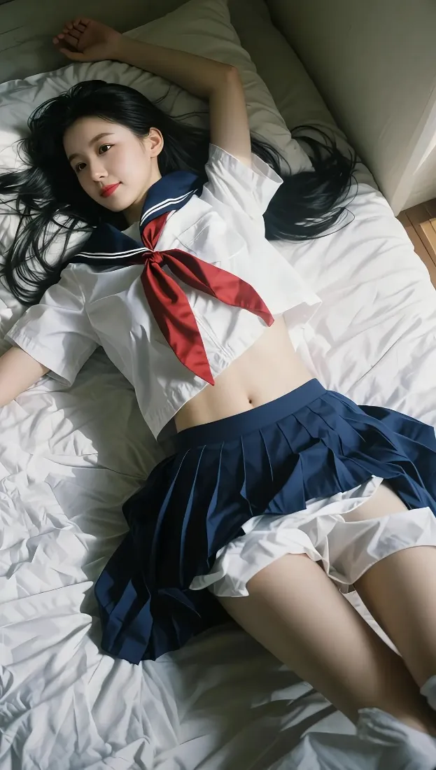 水手服美女手机壁纸｜卧室背景图片 - 校园制服「哲风壁纸」