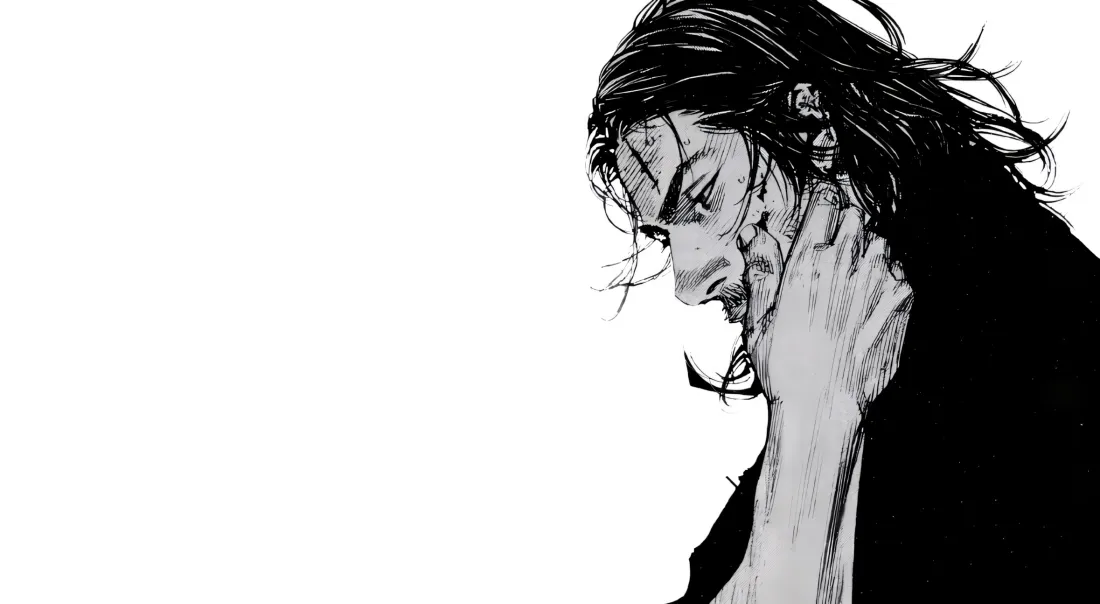 2k宫本武藏壁纸｜黑白简约背景图片 - 浪客行武士「哲风壁纸」