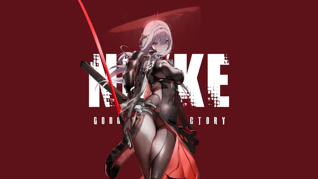 2kNIKKE壁纸｜红色背景图片 - 动漫少女「哲风壁纸」