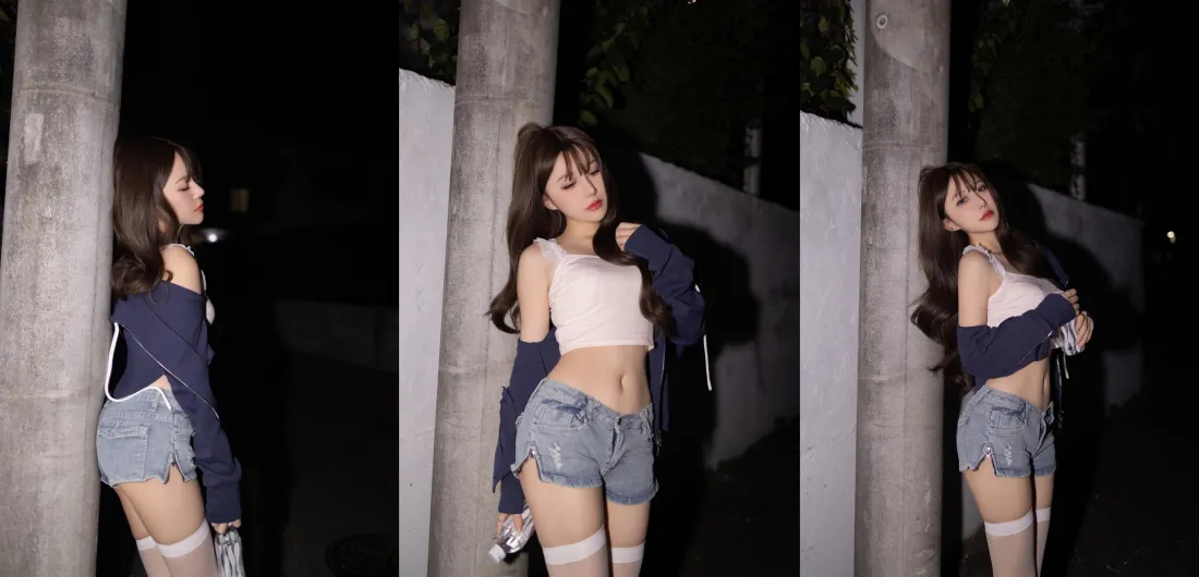 4k夜晚美女壁纸｜街头背景图片 - 时尚穿搭「哲风壁纸」