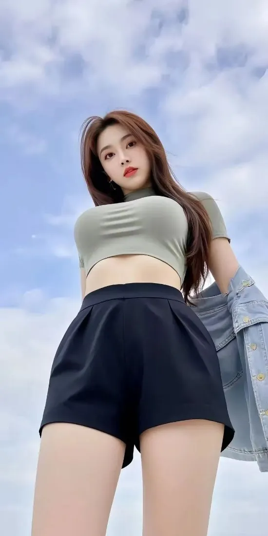 美女手机壁纸｜蓝天背景图片 - 时尚穿搭「哲风壁纸」