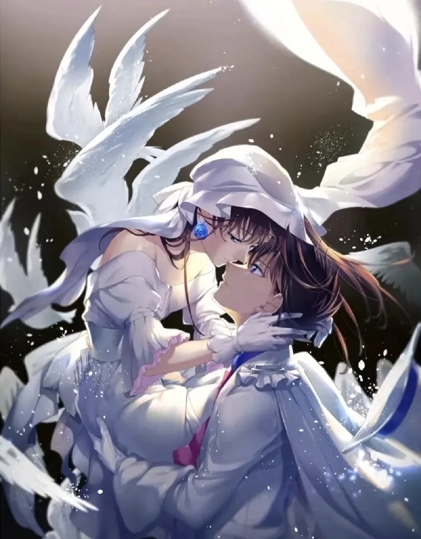 青子怪盗基德手机壁纸｜情侣背景图片 - 浪漫白鸽「哲风壁纸」