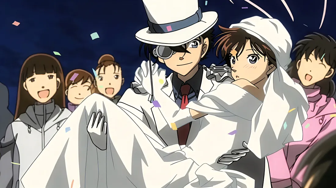 5k怪盗基德婚纱壁纸｜夜空背景图片 - 中森青子「哲风壁纸」