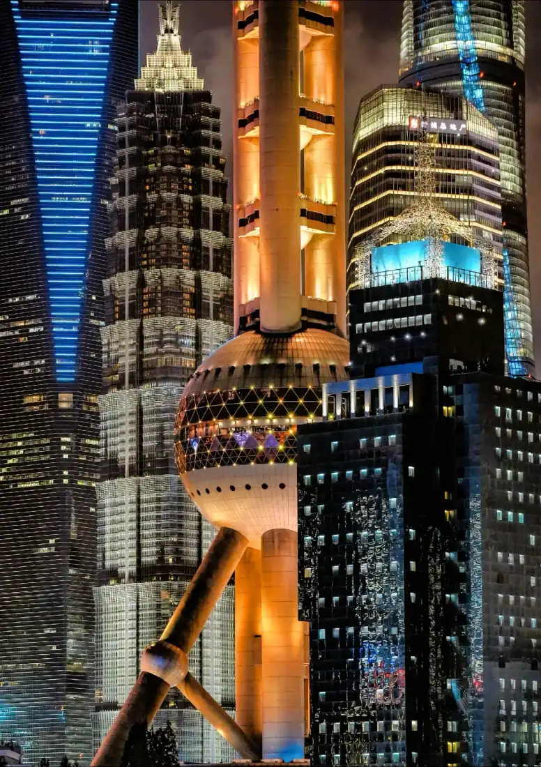 东方明珠手机壁纸｜上海夜景背景图片 - 陆家嘴「哲风壁纸」