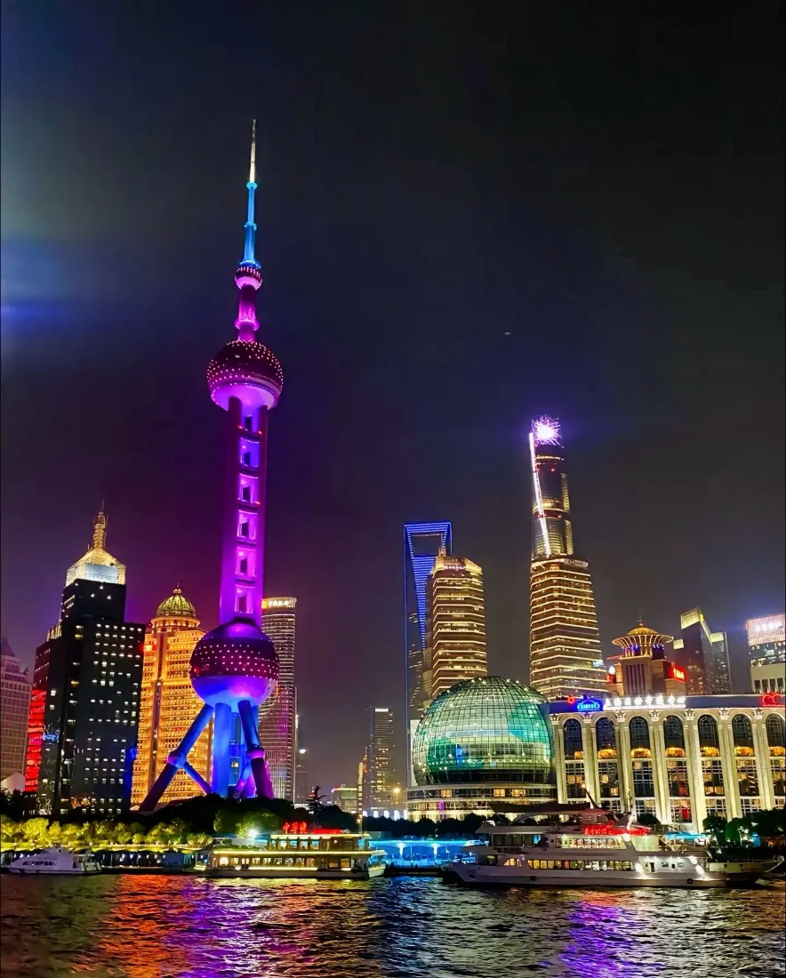 东方明珠手机壁纸｜上海夜景背景图片 - 黄浦江「哲风壁纸」