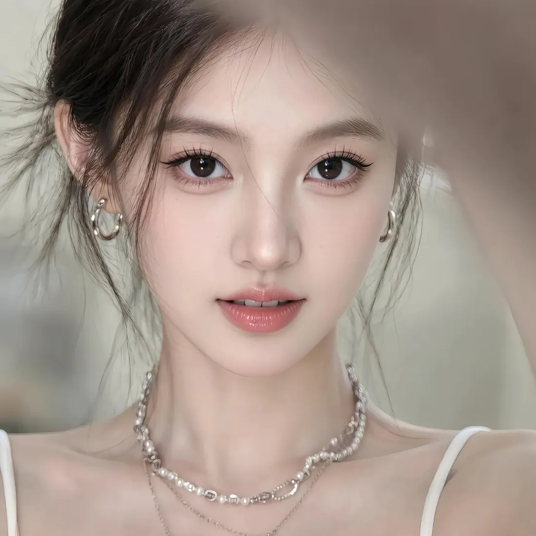 美女手机壁纸｜现代装背景图片 - 精致妆容「哲风壁纸」