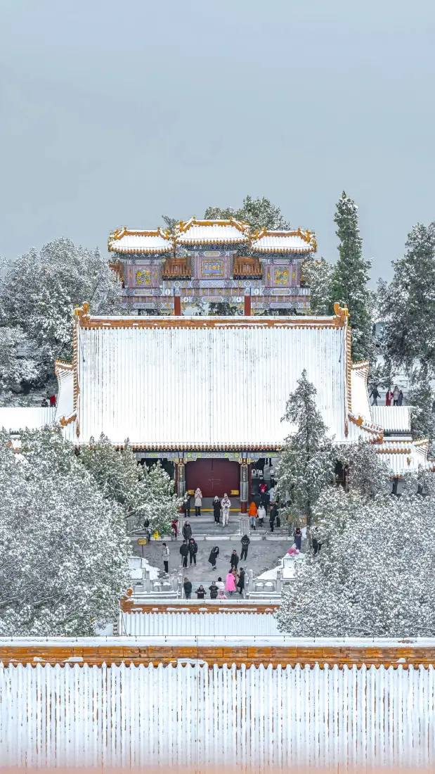 颐和园雪景手机壁纸｜北京背景图片 - 古建筑雪景「哲风壁纸」
