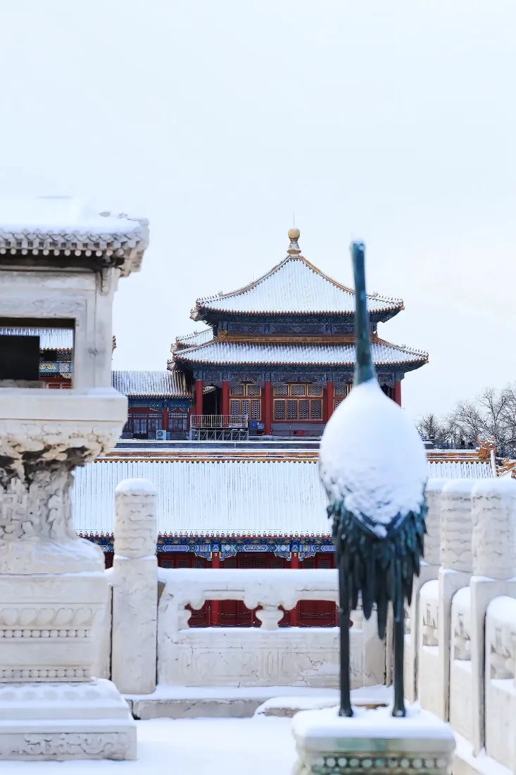 故宫雪景手机壁纸｜北京故宫背景图片 - 冬季古建筑雪景「哲风壁纸」