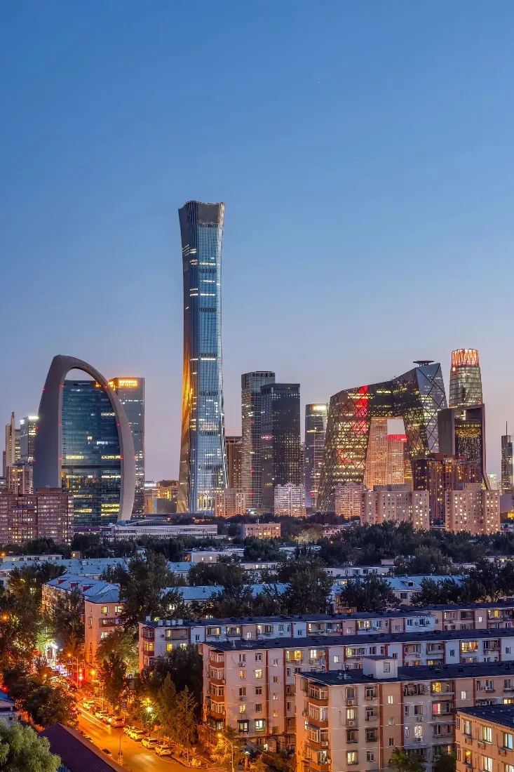北京夜景手机壁纸｜城市背景图片 - 中国尊建筑群「哲风壁纸」