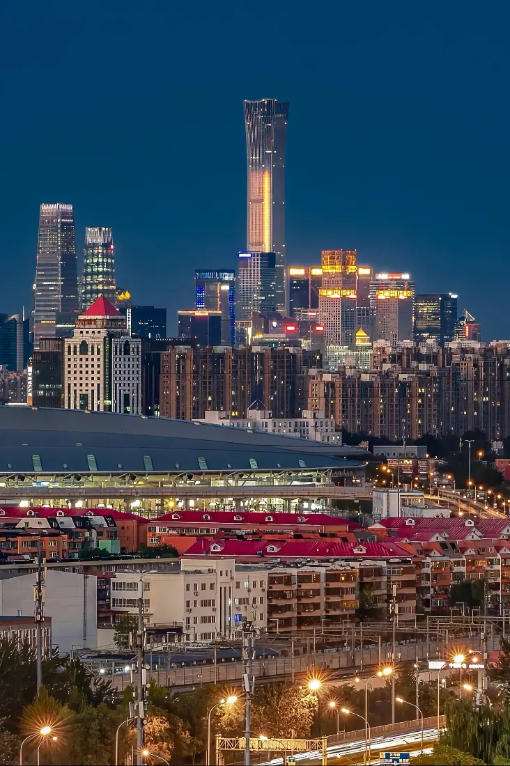 北京夜景手机壁纸｜北京城市背景图片 - 繁华都市「哲风壁纸」
