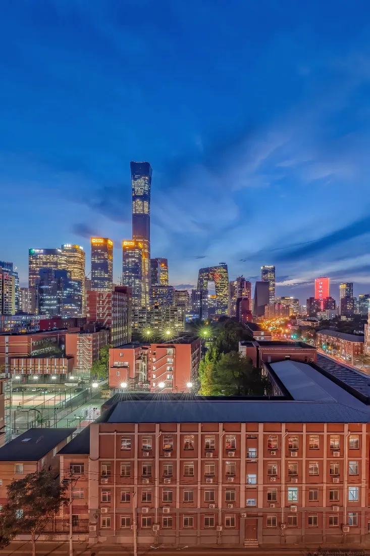 北京夜景手机壁纸｜城市背景图片 - 中国尊建筑群「哲风壁纸」