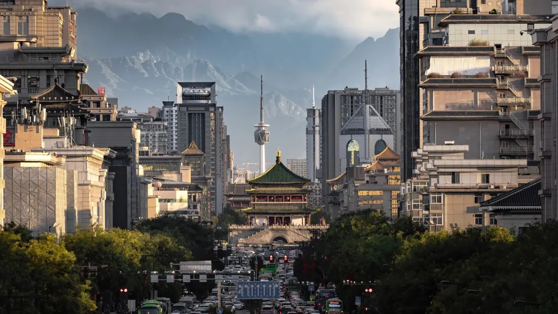 西安钟楼手机壁纸｜西安城市背景图 - 历史现代交融「哲风壁纸」