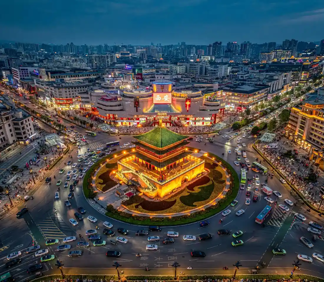2k西安钟楼壁纸｜城市夜景背景图片 - 自然风景「哲风壁纸」