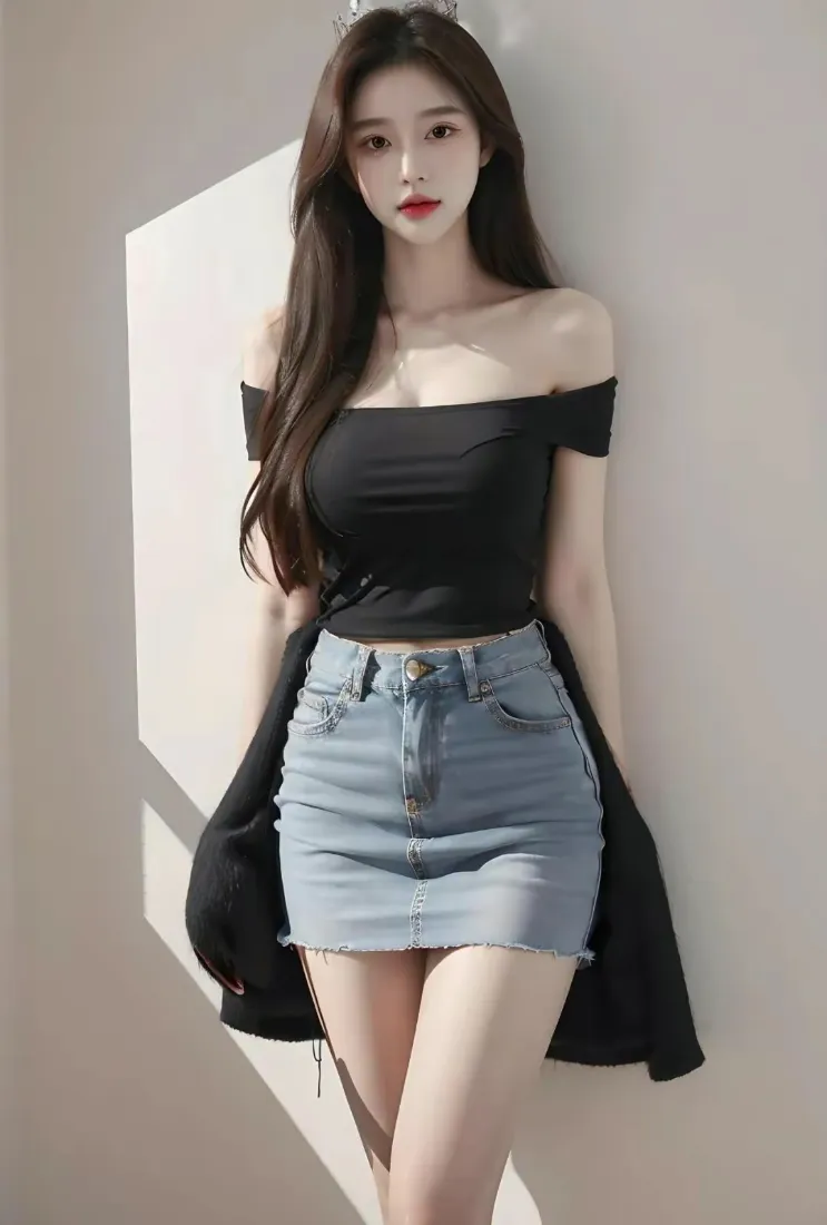 长发美女手机壁纸｜简约背景图片 - 时尚穿搭「哲风壁纸」