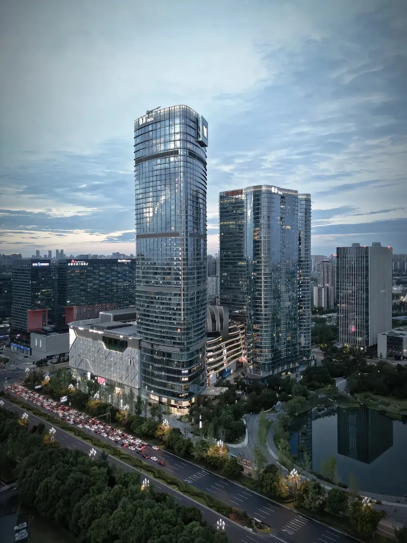 成都高楼手机壁纸｜城市背景图片 - 现代建筑群「哲风壁纸」