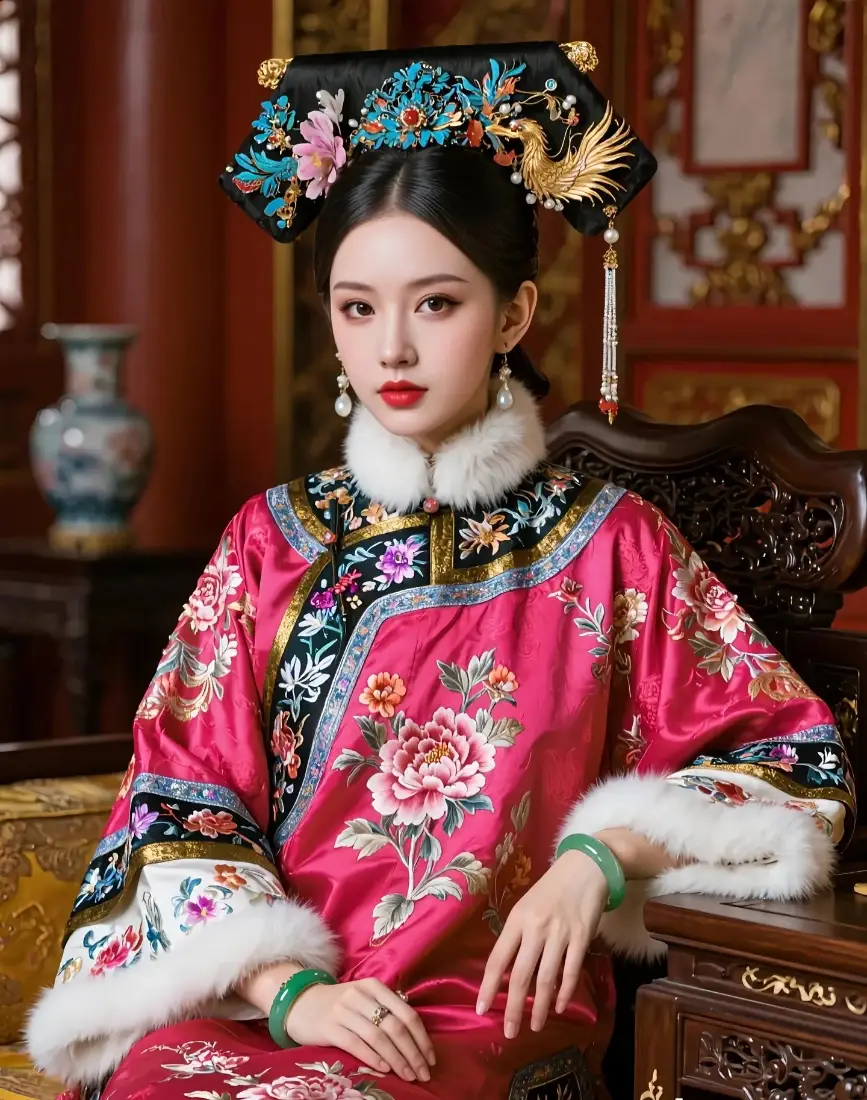 清宫古典美女手机壁纸｜中式宫廷背景 - 传统服饰「哲风壁纸」