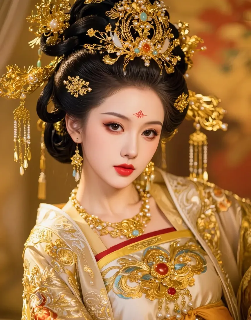 古风美女手机壁纸｜古装背景图 - 宫廷华丽服饰「哲风壁纸」