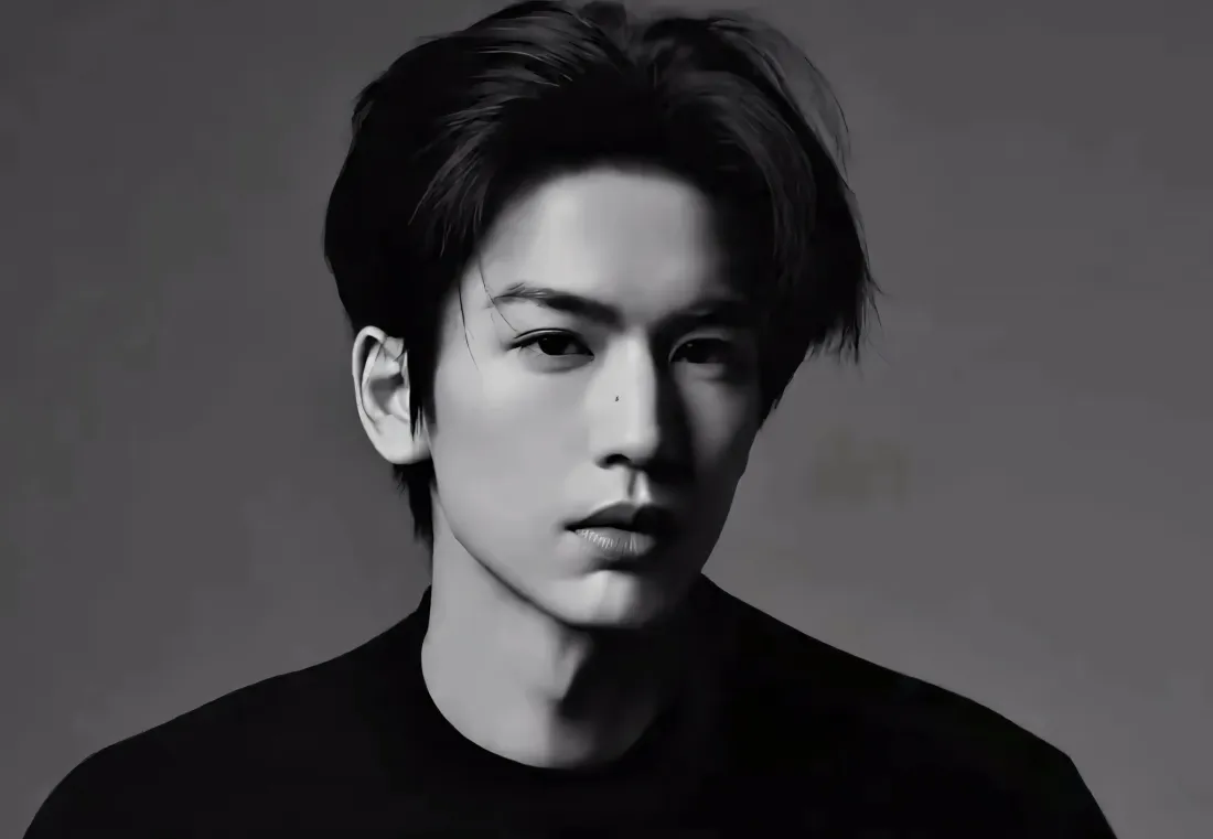 2k张凌赫暗黑壁纸｜黑白背景图片 - 凌厉眼神「哲风壁纸」