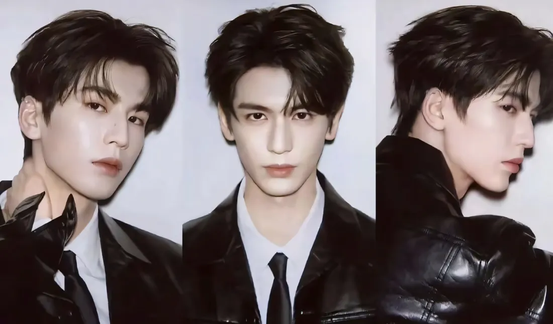 2k张凌赫壁纸｜简约背景 - 皮衣西装写真「哲风壁纸」