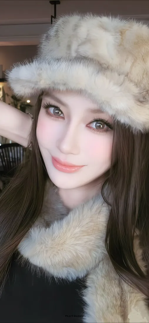 杨颖手机壁纸｜毛绒帽背景图片 - 早期妆造「哲风壁纸」