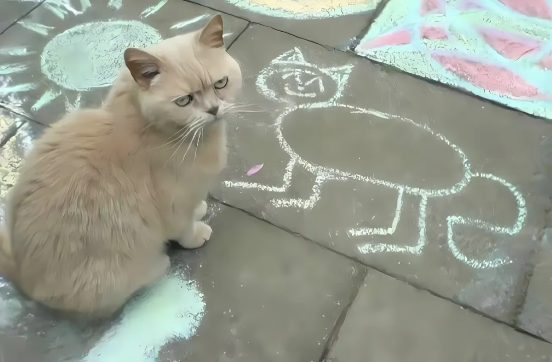 2k小猫涂鸦壁纸｜手绘背景图片 - 趣味萌宠「哲风壁纸」