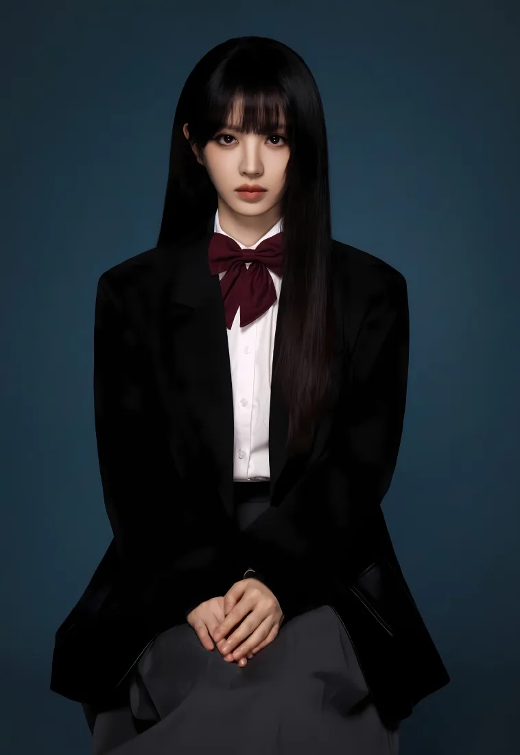 田曦薇手机壁纸｜证件照风格背景图片 - 西服「哲风壁纸」