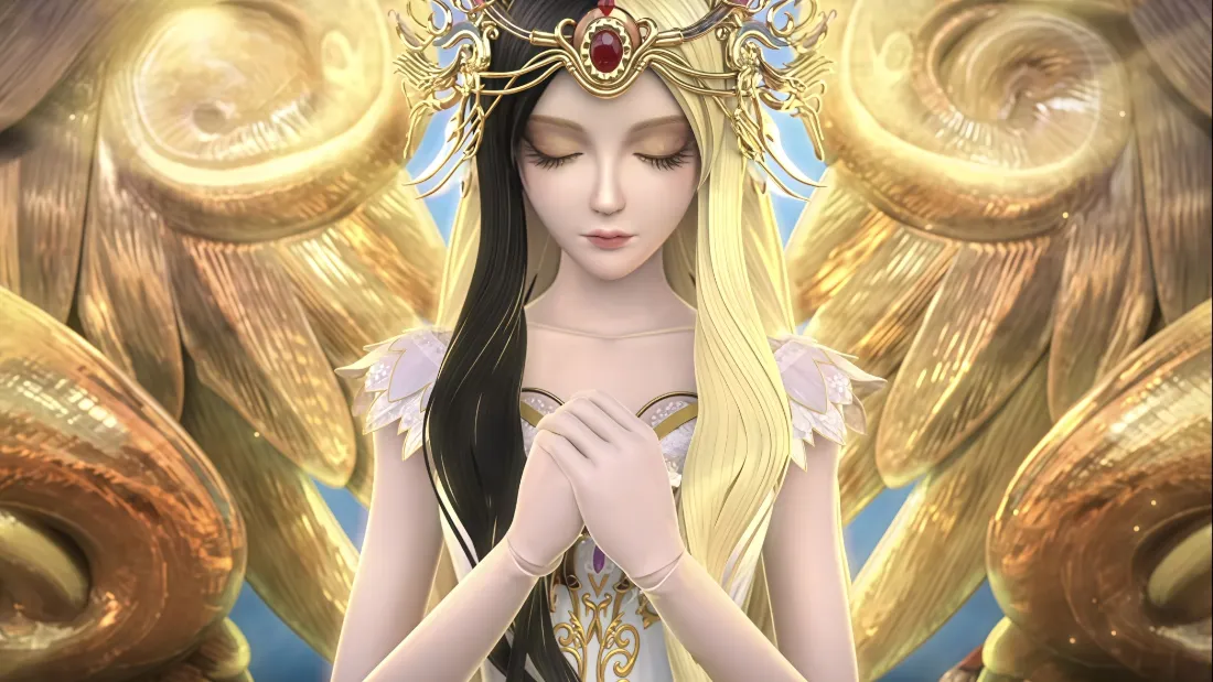 2k白光莹壁纸｜叶罗丽背景图片 - 光仙子祈祷「哲风壁纸」