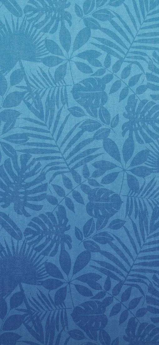 蓝色植物手机壁纸｜蓝色背景图片 - 热带叶花纹「哲风壁纸」