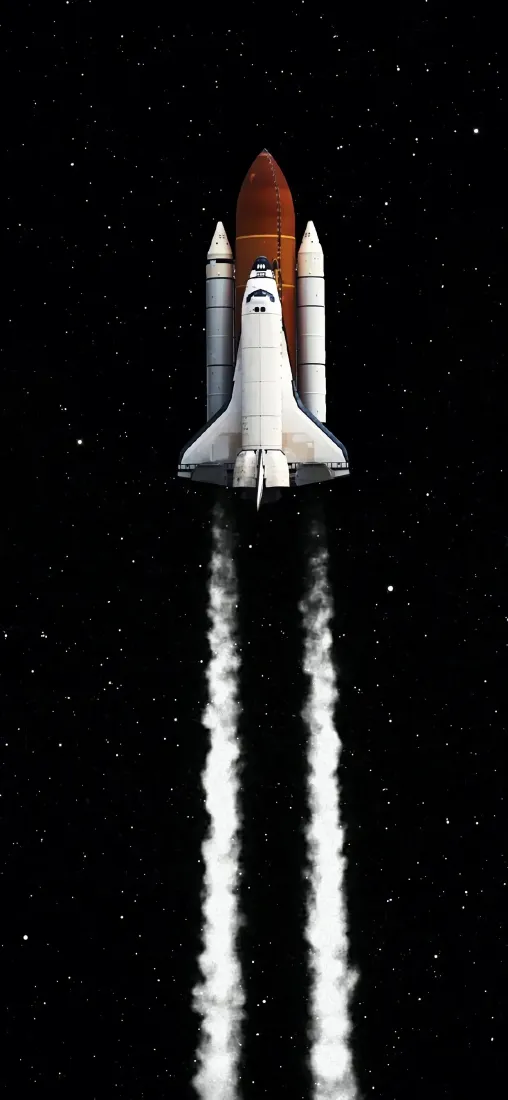 航天飞机手机壁纸｜星空背景图片 - 火箭发射「哲风壁纸」
