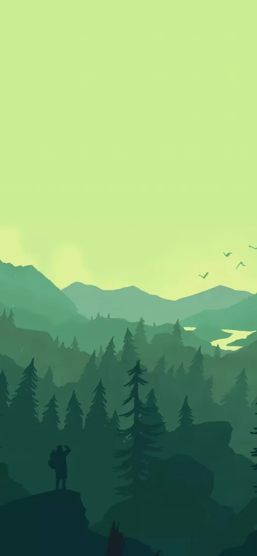 自然风景手机壁纸｜绿色背景图片 - 森林山脉湖泊「哲风壁纸」