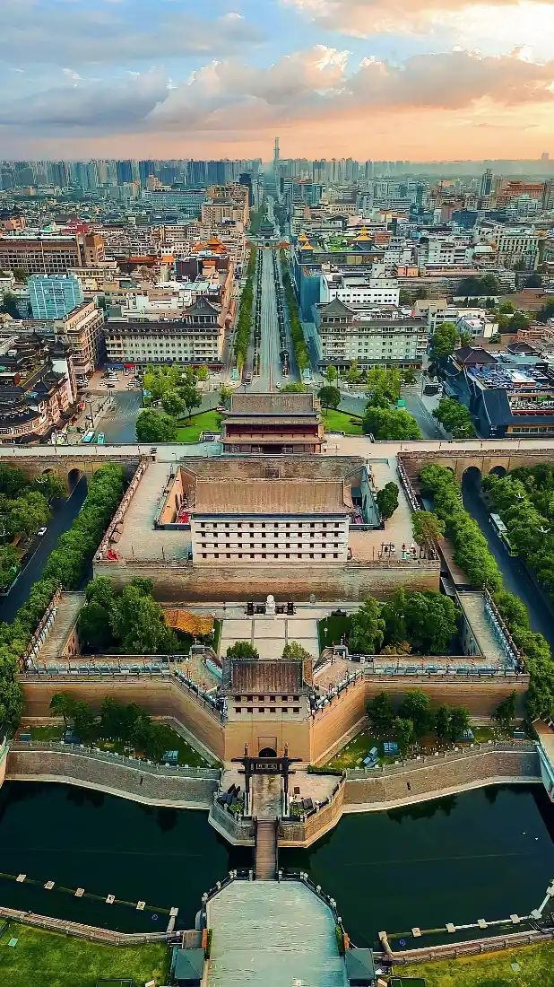 西安城墙手机壁纸｜西安古城背景图片 - 城市风光「哲风壁纸」