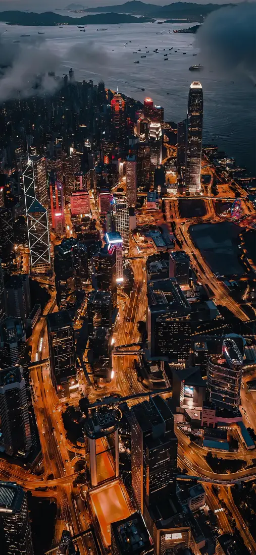 城市夜景手机壁纸｜城市背景图片 - 繁华都市夜景「哲风壁纸」