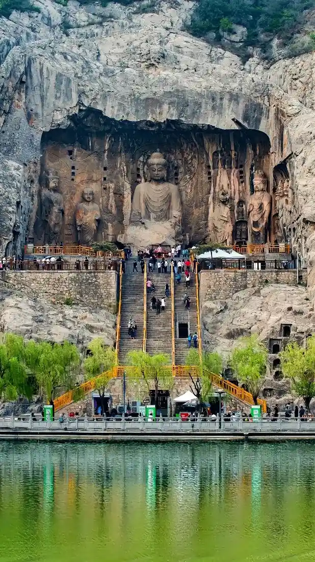 龙门石窟手机壁纸｜洛阳背景图片 - 佛像石窟「哲风壁纸」