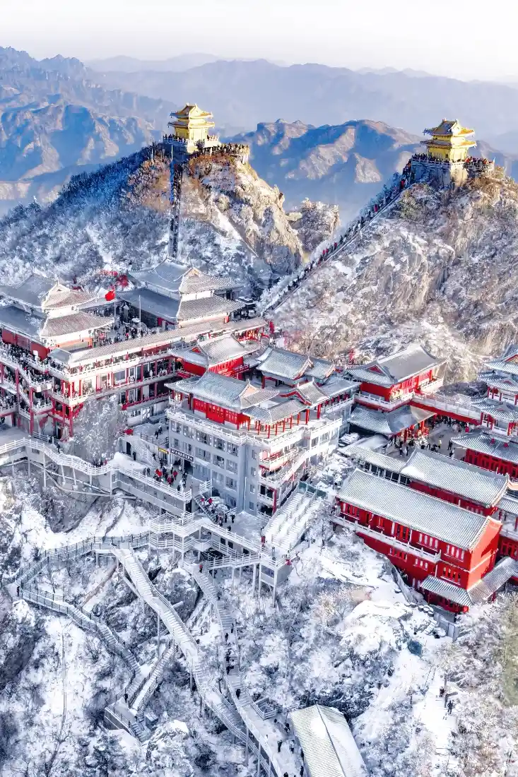 老君山手机壁纸｜洛阳景点背景图片 - 雪景「哲风壁纸」