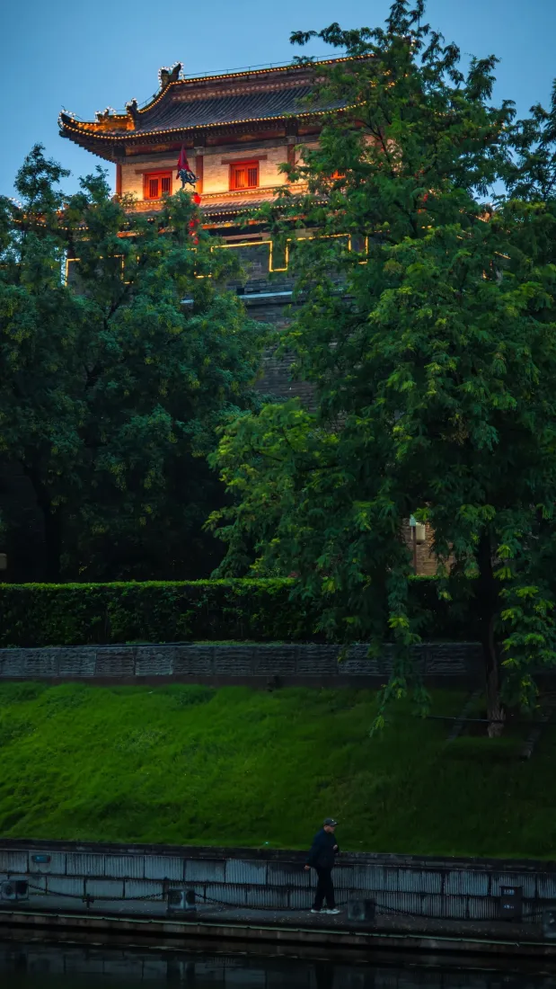 西安城楼手机壁纸｜西安背景图片 - 城市夜景「哲风壁纸」