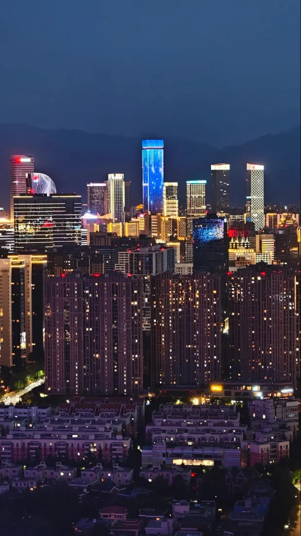 西安夜景手机壁纸｜城市背景图片 - 繁华都市「哲风壁纸」